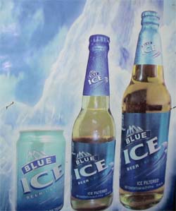 Photo taken from a Blue Ice Beer poster in Siem Reap